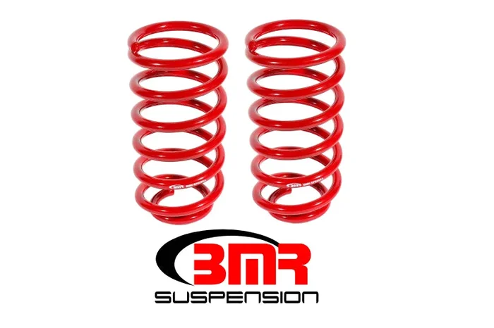 BMR 79-04 Ford Mustang (Ex. 99-04 Mustang Cobras w/ IRS) 1in Drop Rear Lowering Springs – Red17.3 lb