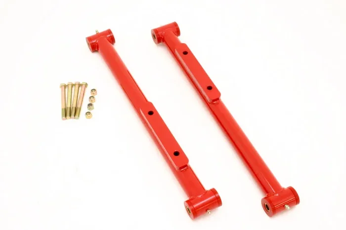 BMR 91-96 B-Body Non-Adj. Extended Length Lower Control Arms (Polyurethane) – Red