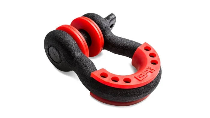 Body Armor 4×4 3/4in Black D-Ring with Red Isolators Single2.4 lb