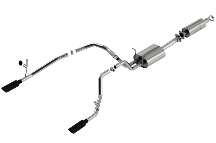 Borla 19-22 RAM 1500 3.6L V6 4DR 140.5/144.6/153.5 WB 2.25in S-Type Cat-Back – Black Chrome Tip