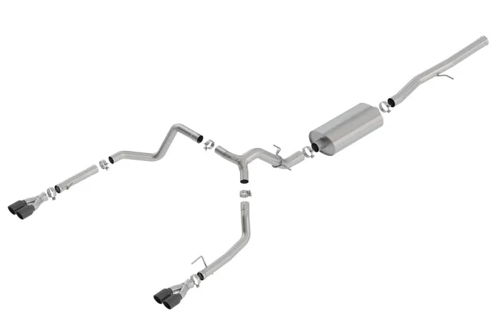 Borla 19 Chevrolet Silverado/GMC Sierra 1500 6.2L SS Touring Catback Exhaust – Black Chrome Tips
