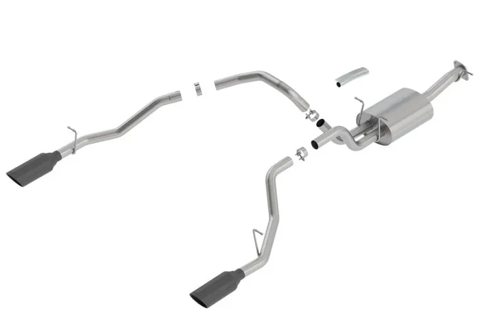 Borla 2019 RAM 1500 5.7L V8 AT 4DR Crew Cab Short Bed S-Type SS Catback Exhaust – Black Chrome Tip