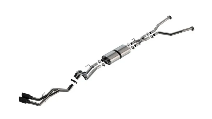 Borla 22-24 Toyota Tundra 3.4L V6 (Inc. Hyb.) Ext. Cab/STD Bed/145.7in WB S-Type Cat-Back – Blk Chrm