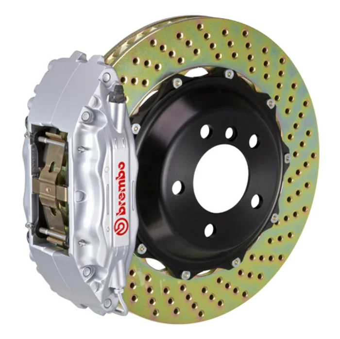 Brembo 00-02 Expedition 2WD Fr GT BBK 4Pis Cast 2pc 355×32 2pc Rotor Drilled-Silver