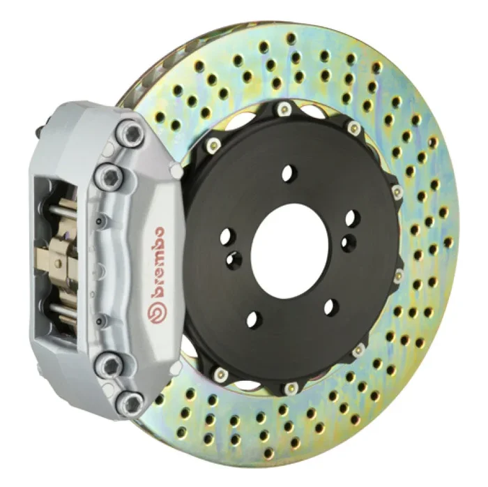 Brembo 00-02 S4 Rear GT BBK 4 Piston Cast 2pc 328×28 2pc Rotor Drilled-Silver