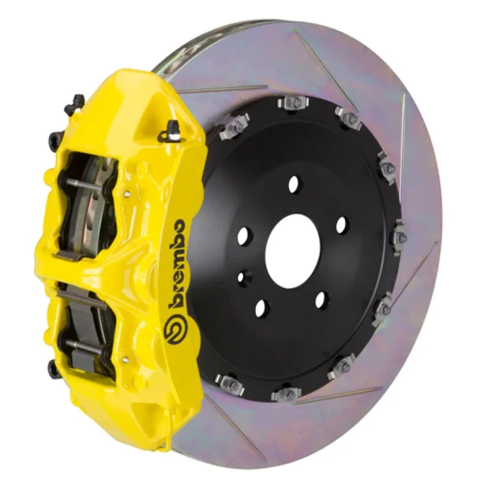Brembo 04-10 5-Series (Excl. xDrive/M5) Fr GT BBK 6Pist Cast 405×34 2pc Rotor Slotted Type1-Yellow