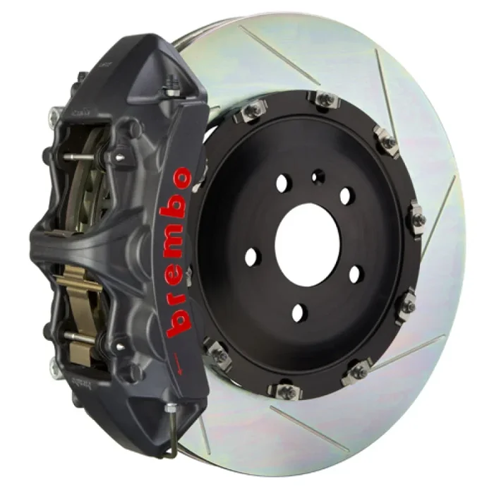 Brembo 05-11 A6 3.2L Front GTS BBK 6 Piston Cast 380×34 2pc Rotor Slotted Type-1-Black HA