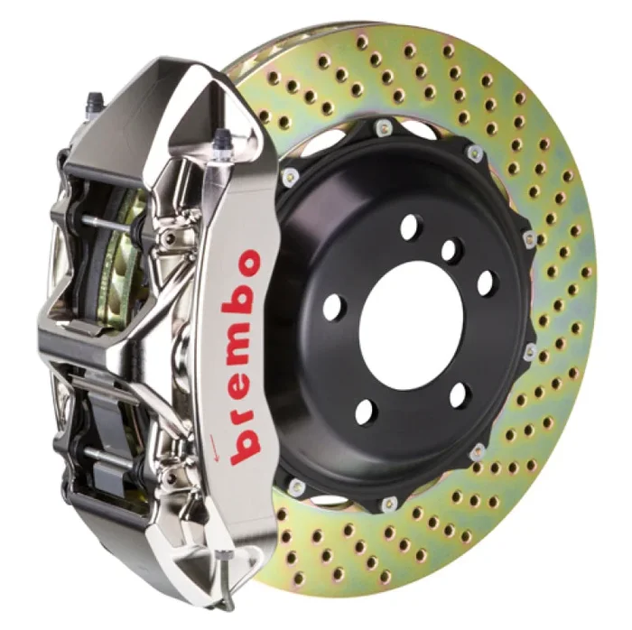 Brembo 05-13 Corvette Front GTR BBK 6 Piston Billet 380×32 2pc Rotor Drilled- Nickel