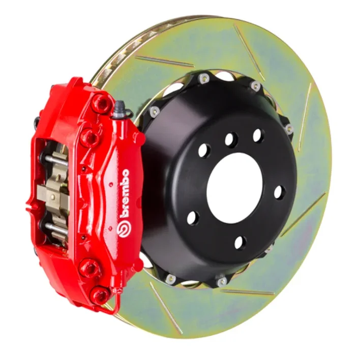 Brembo 06-11 GS300 Rear GT BBK 4 Piston Cast 2pc 345×28 2pc Rotor Slotted Type1-Red