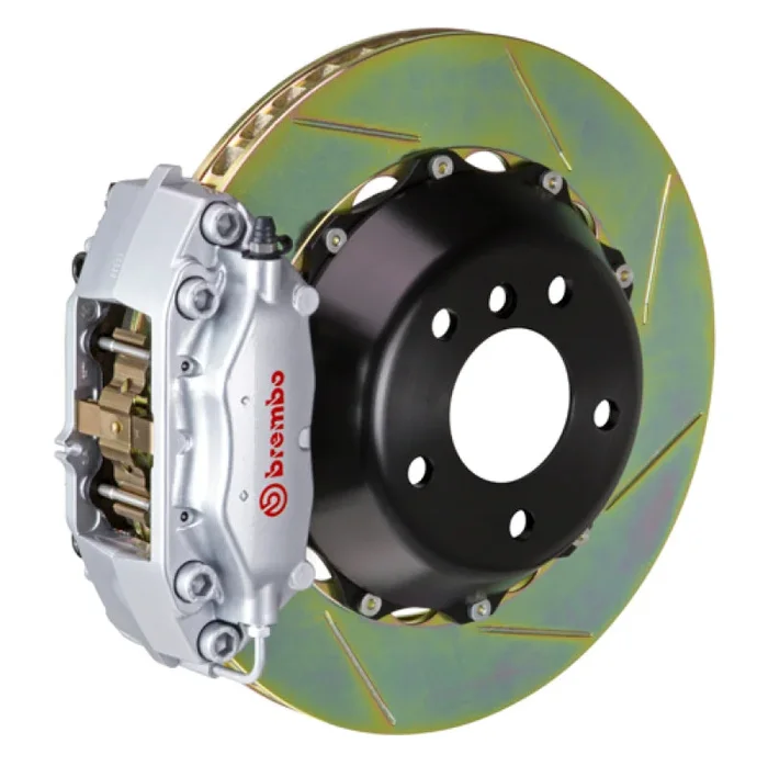 Brembo 06-13 Corvette Z06 Excl CC Brakes Rr GT BBK 4Pist Cast 345×28 2pc Rotor Slot Type1-Silver