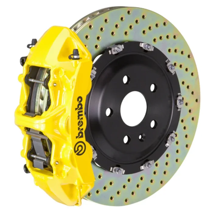 Brembo 08-17 A5/08-17 S5/09-16 A4/09-16 S4 Fr GT BBK 6 Pist Cast 380×34 2pc Rotor Drilled- Yellow
