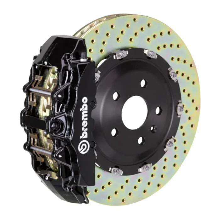 Brembo 08-17 A5/08-17 S5/09-16 A4/09-16 S4 Fr GT BBK 6 Piston Cast 380×34 2pc Rotor Drilled-Black