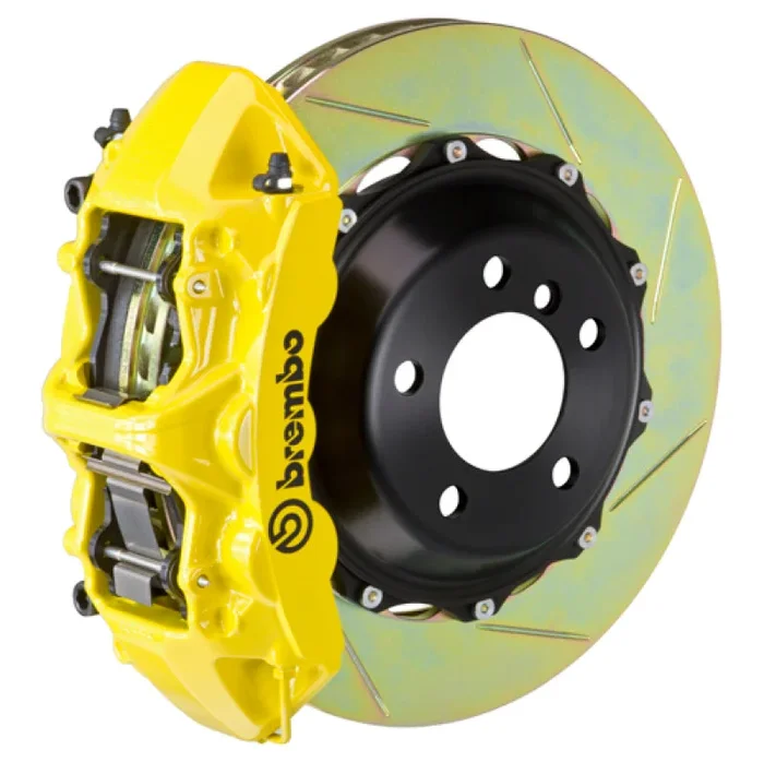Brembo 08 R32 (Mk5) Front GT BBK 6 Piston Cast 355×32 2pc Rotor Slotted Type-1- Yellow