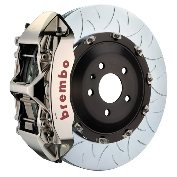 Brembo 09-13 X5M Front GTR BBK 6 Piston Billet 405×34 2pc Rotor Slotted Type3- Nickel