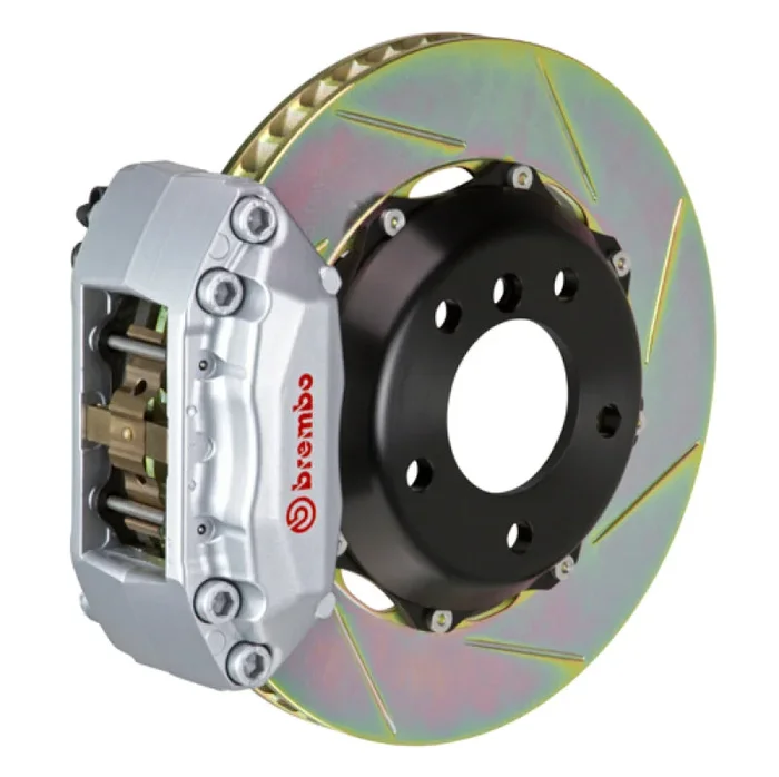 Brembo 10-19 Fiesta Front GT BBK 4 Piston Cast 2pc 328×28 2pc Rotor Slotted Type-1-Silver