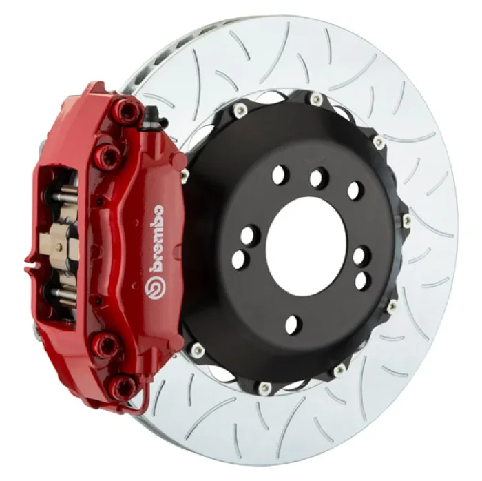Brembo 11-23 Challenger w/V8 Exc AWD/SRT8 Rr GT BBK 4Pis Cast 2pc 345×28 2pc Rtr Slot Type3-Red