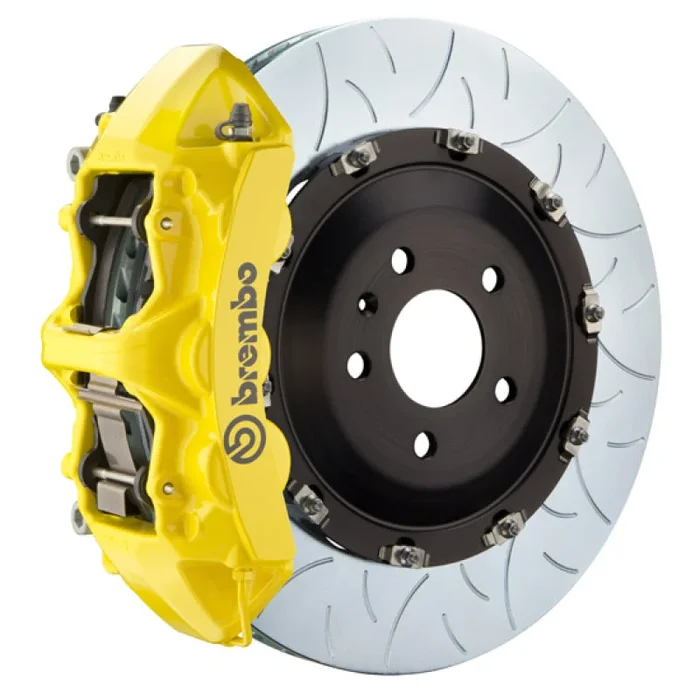 Brembo 12-13 TT RS Front GT BBK 6 Piston Cast 380×34 2pc Rotor Slotted Type-3- Yellow