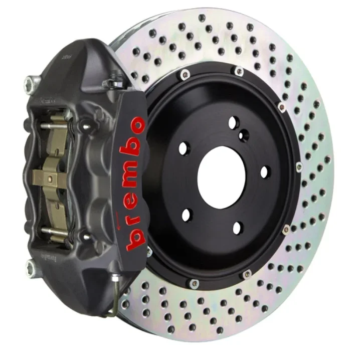 Brembo 14+ Q50/Q50S (Excl. AWD) Rear GTS BBK 4 Piston Cast 380×28 2pc Rotor Drilled-Black HA