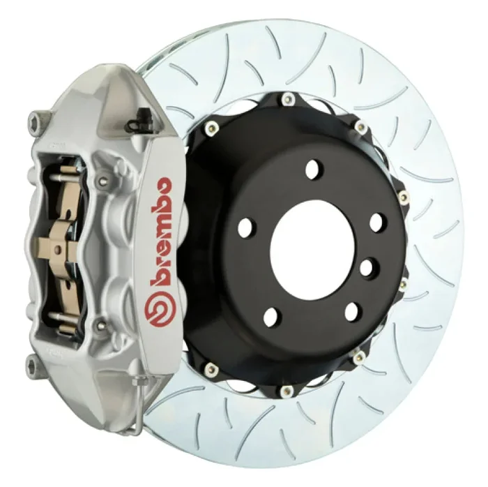 Brembo 16 98ster Spyder (Excl PCCB) Rr GT BBK 4Pis Cast 345×28 2pc Rtr Slot Type3-Silver