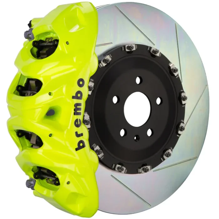 Brembo 18+ S4/18+ S5 Front GT BBK 6 Piston Cast 380×34 2pc Rotor Slotted Type1-Fluo. Yellow