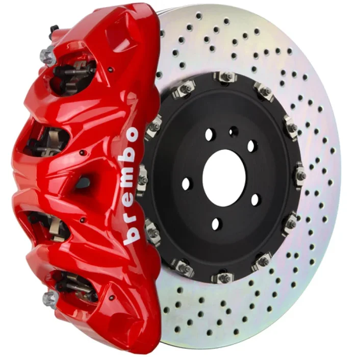Brembo 20+ GLE-Class Front GT BBK 8 Piston Cast 412×38 2pc Rotor Drilled-Red