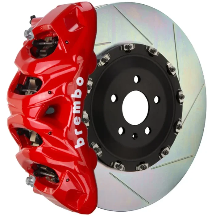 Brembo 21+ F150 Raptor Front GT BBK 8 Piston Cast 412×38 2pc Rotor Slotted Type-1-Red