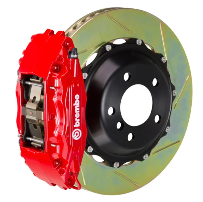Brembo 90-96 300ZX Front GT BBK 4 Piston Cast 2pc 332×32 2pc Rotor Slotted Type-1-Red