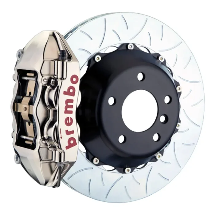 Brembo 95-98 993 C2/C4/C4S/Turbo Rr GTR BBK 4 Piston Billet 345×28 2pc Rotor Slotted Type3- Nickel