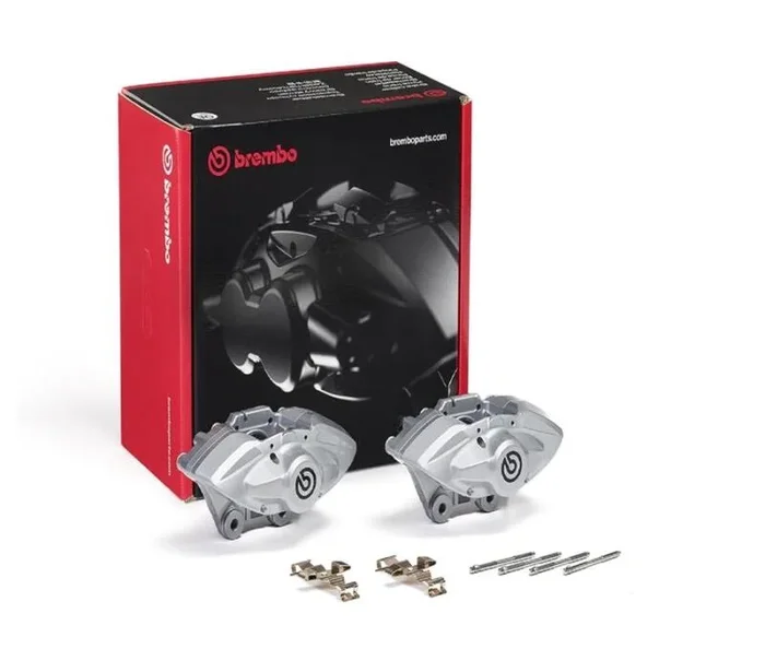 Brembo OE 16-21 BMW M2/17-18 M3/17-20 M4/14-16 M235i Hydraulic Rear X-Style Brake Calipers – Silver16.5 lb