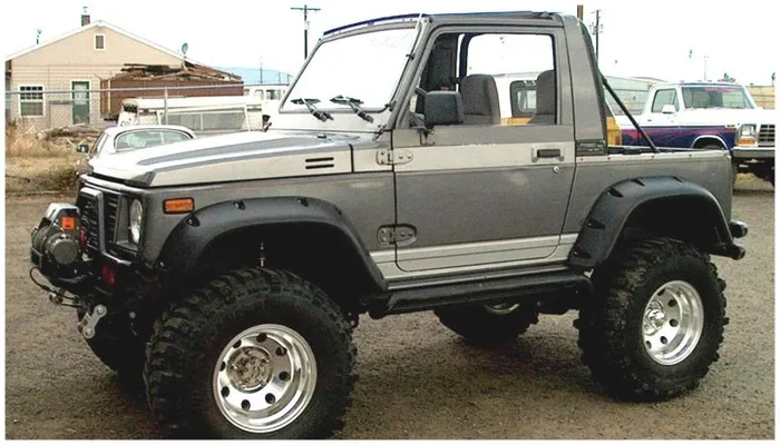 Bushwacker 86-95 Suzuki Samurai Pocket Style Flares 2pc – Black
