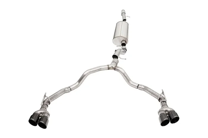 Corsa 2021-2025 Tahoe / GMC Yukon 4DR 6.2L 4WD Dual Rear 3in – 2.75in Sport Cat-Back DW 4in BLKTips