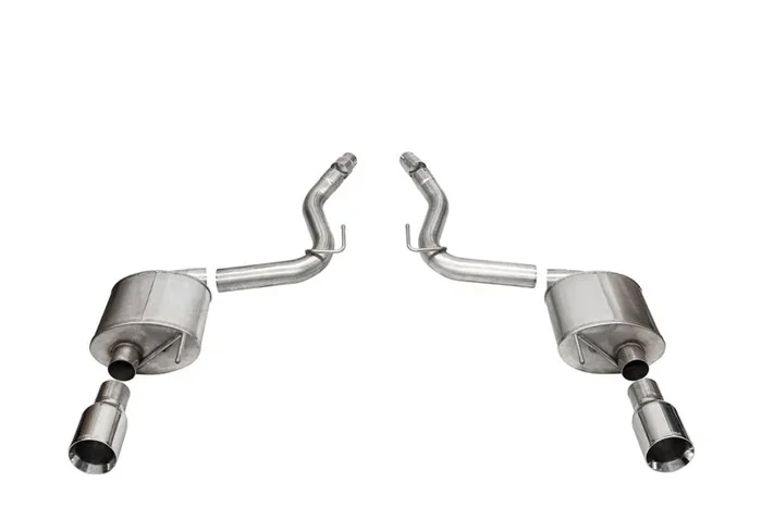 Corsa 24+ Ford Mustang GT Touring Axle-Back Ex.Sys 3.0in Dual Rear Exit w/4.5in Straight Cut Tips