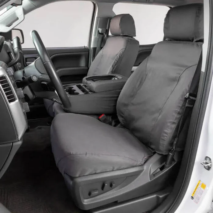 Covercraft 22-23 Toyota Tundra Polycotton SeatSaver Custom Front Row Seat Covers – Grey
