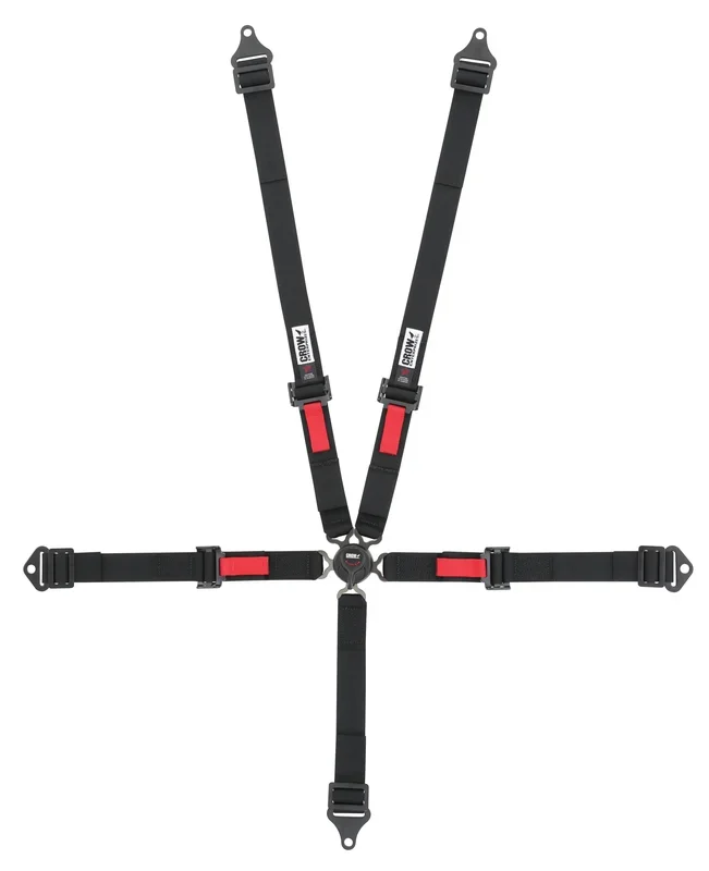 Crow Safety Gear Kam Lock 2in Belts Black Pull-Up Bolt In Or Wrap
