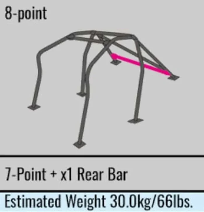 Cusco 91-00 Toyota Soarer Sfty21 Through Dash 7pt 2 Passenger Roll Cage – White (S/O / No Cancel)