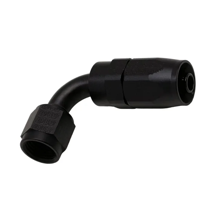 DeatschWerks 6AN Female Swivel 90-Degree Hose End CPE – Anodized Matte Black