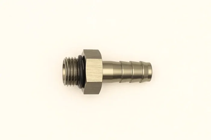DeatschWerks 6AN ORB Male To 3/8in. Male Triple Barb Fitting (Incl. O-Ring)0.04 lb