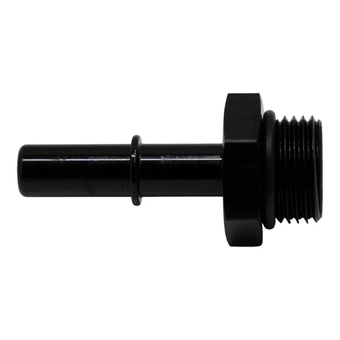 DeatschWerks 8AN ORB Male to 3/8in Male EFI Quick Connect Adapter – Anodized Matte Black