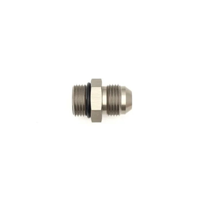 DeatschWerks 8AN ORB Male to 8AN Male Flare Adapter (Incl O-Ring) – Anodized Matte Black