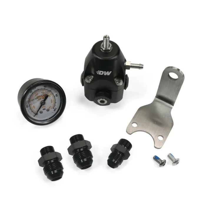 DeatschWerks DWR1000C AFPR + Pressure Gauge + 6AN & 8AN fittings – Anodized Black
