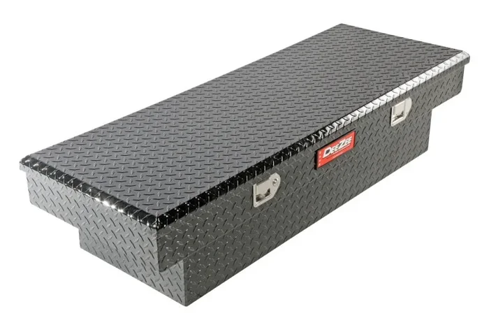 Deezee Universal Tool Box – Red Crossover – Single Lid Black BT Mid Size