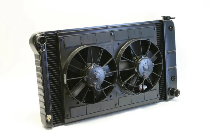Dewitts Radiator Radiator w/Fans Chevelle 68-72 Auto Trans Black