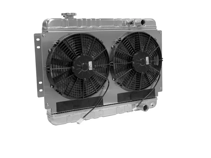 Dewitts Radiator Radiator w/Fans Chevelle LS 73-77 Man Trans Raw