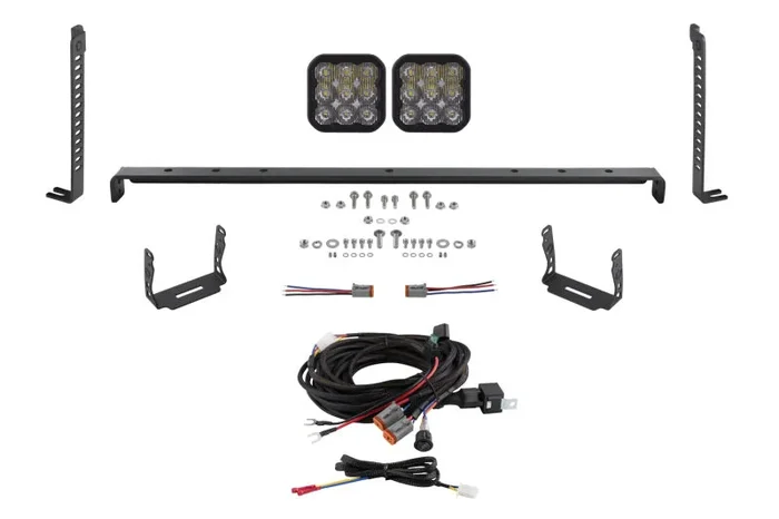 Diode Dynamics 14-23 Toyota 4Runner SS5 Stealth Grille LED 2-Pod Kit Sport – White Driving
