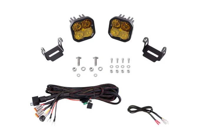 Diode Dynamics 21-22 Ford F-150 SSC2 Stage Series Backlit Ditch Light Kit – Sport Yellow Combo