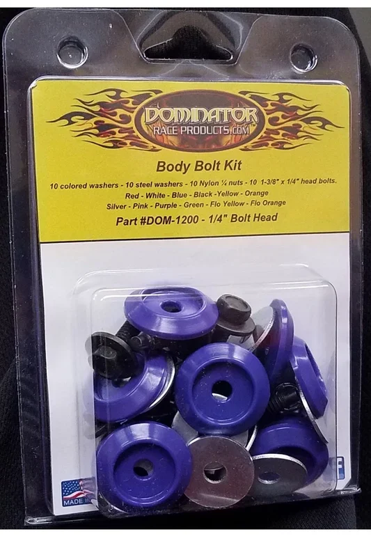 Dominator Race Products Body Bolt Kit Purple Hex Head