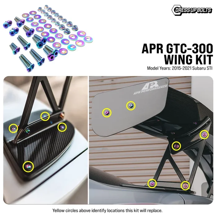Dress Up Bolts Titanium Hardware Wing Kit – APR GTC-300 STI Spec Wing
