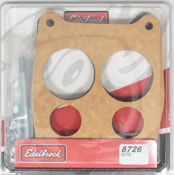 Edelbrock Carburetor Spacer- 3/4in 4-Hole – Wood