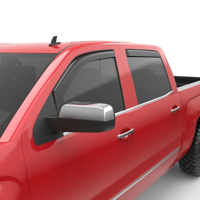 EGR 14+ Chev Silverado/GMC Sierra Crw Cab In-Channel Window Visors – Set of 4 – Matte (571775)