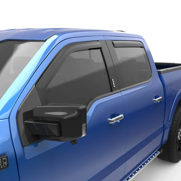 EGR 15+ Ford F150 Crew Cab In-Channel Window Visors – Set of 4 – Matte (573495)